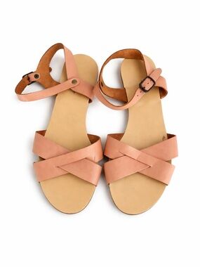 Made in Italy Tan Leather Sandals Size 40